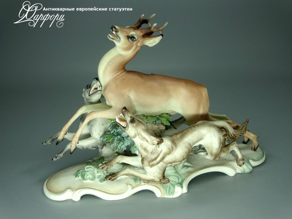 Купить фарфоровую статуэтку Rosenthal Гончая охота на косулю